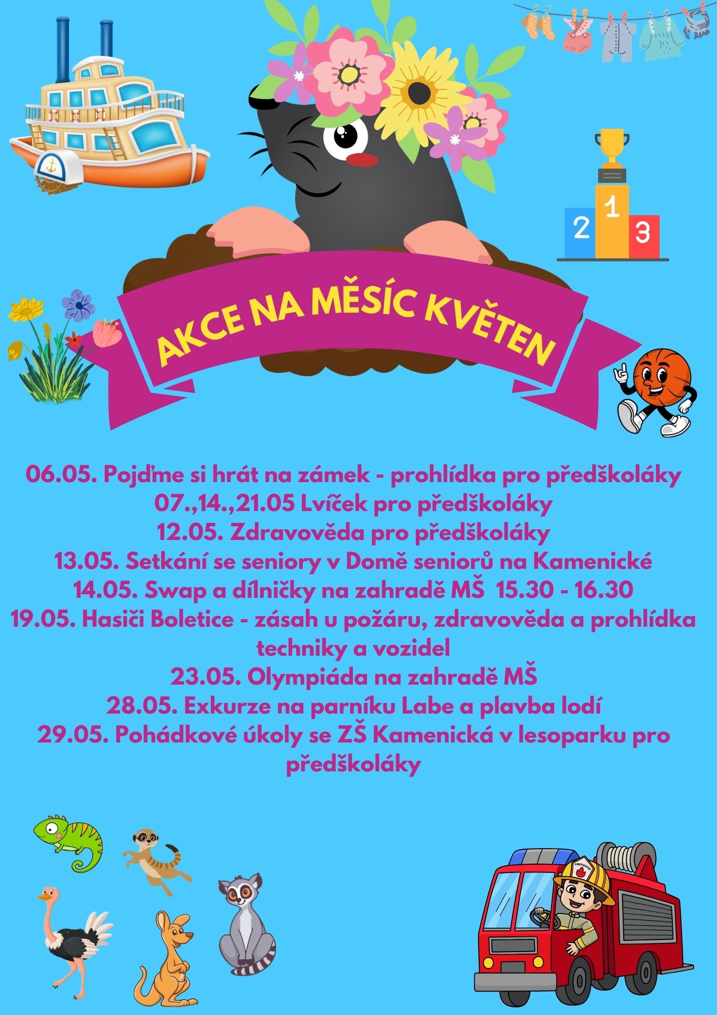 Akce na měsíc květen